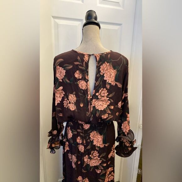 Johanna Ortiz x H&M Pink Ruffled midi dress, M - Picture 10 of 13